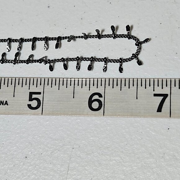 Elegant Black Dangle Charm Chain Choker Necklace Classic Minimalist Jewelry - Picture 6 of 6